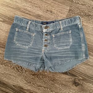 Abercrombie & Fitch Vintage Y2K Blue Corduroy Shorts